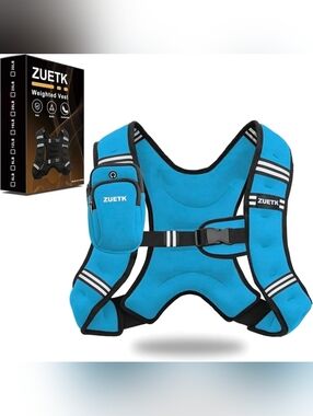 ZUETK Weighted Vest for Men Women, 8 lbs, Reflective, Strength Training, Runni